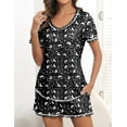 thumbnail image 2 of Ekouaer Women's Pajamas Sets Short Sleeve Lounge Sets Sleepwear Casual Two Piece Pjs With Pockets, 2 of 5