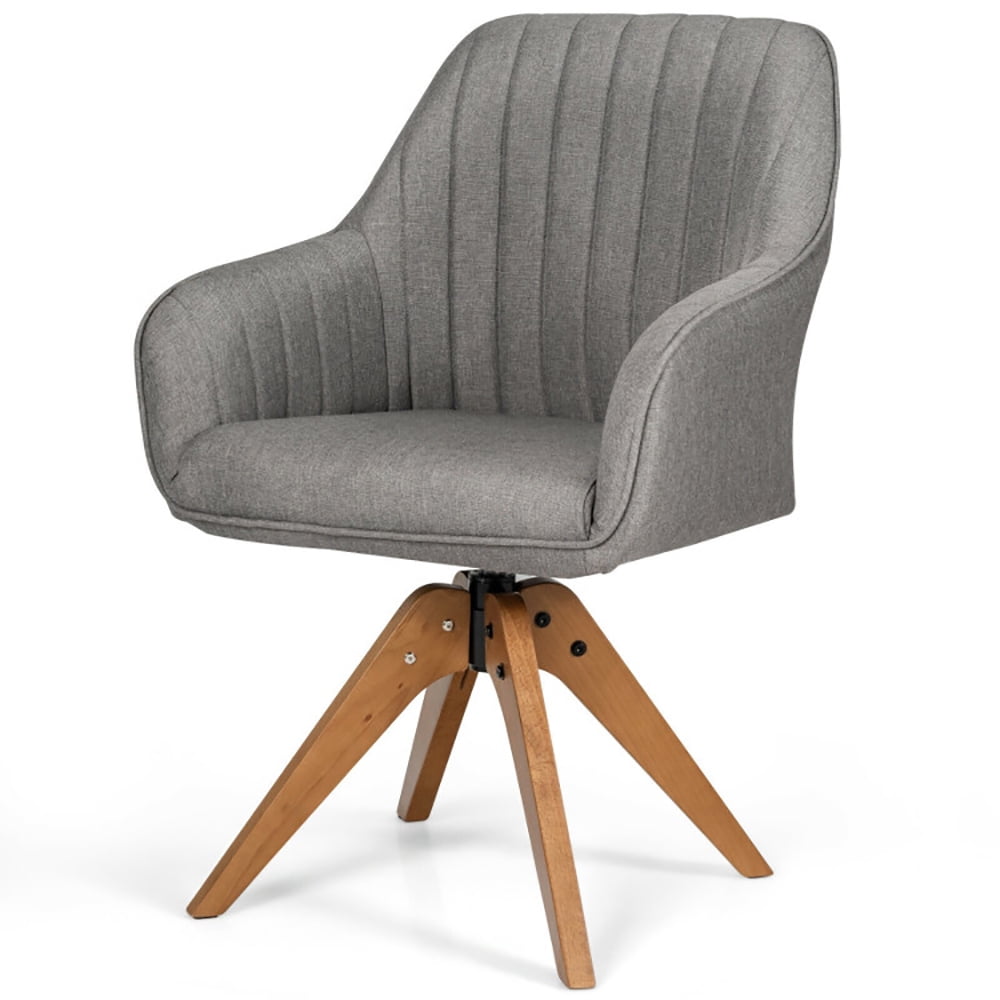 Finihen Modern Accent Chair, Fabric Swivel Accent Chair with Beech Wood Legs, for Bedroom, Living Room, Dining Room, Gray Finihen Modern Accent Chair, Fabric Swivel Accent Chair with Beech Wood Legs, for Bedroom, Living Room, Dining Room, Gray