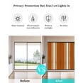 thumbnail image 4 of Window Privacy Film Burnt Orange White Stripe Stained Glass Window Film Decorative Sun Block Window Cover Modern Rustic Vertical Striped Window Clings Static Adhesive Sticker for Bathroom 29.5"x78.7", 4 of 7
