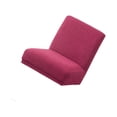 thumbnail image 2 of Funda de asiento de hotel elástica universal de vellón grueso para comedor Rosa roja, 2 of 7