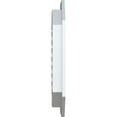 thumbnail image 3 of Ekena Millwork 12"W x 16"H Vertical Elongated Octagon (17"W x 21"H Frame Size) Functional, PVC Gable Vent with 1" x 4" Flat Trim Frame, 3 of 14