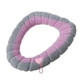 thumbnail image 3 of Plush Warm Toilet Seat Cover Pad O-Shaped Universal Washable Toilet Cushion for Winter Comfort & Hygiene 1-Pack, Approx 12 In, 3 of 3
