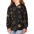 thumbnail image 2 of FUIALDOLG Girls Cute Graphic Print Zip Up Hoodies with Pocket Astronomy Print Comfort Soft Hooded Sweatshirts Winter Warm Fleece Jacket 6-7 Years, 2 of 6