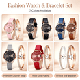 thumbnail image 6 of YATLTE Leather Women Watches, Ladies Dress Analog Quartz Date Classic Luminous Leather Strap Waterproof Female Wrist Watch, 6 of 6