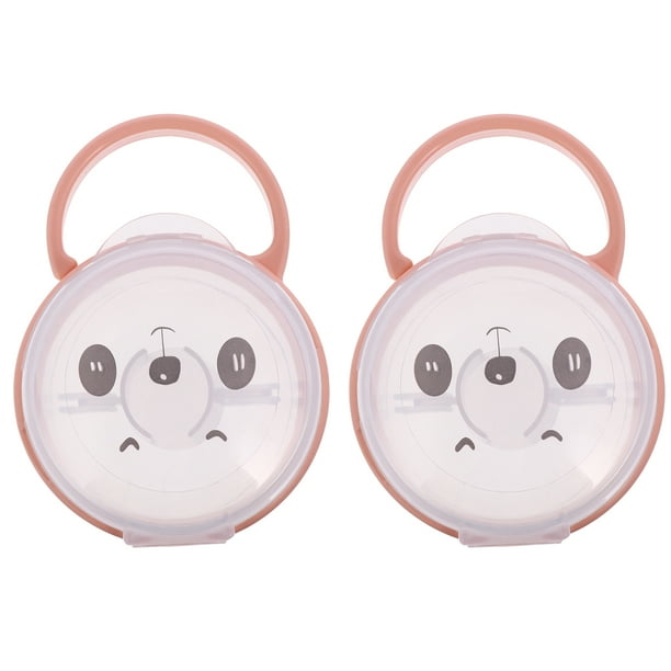 2 cajas protectoras para chupetes de bebé, estuche portátil para chupetes.