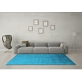 thumbnail image 3 of Ahgly Company Indoor Round Oriental Light Blue Industrial Area Rugs, 7' Round, 3 of 4