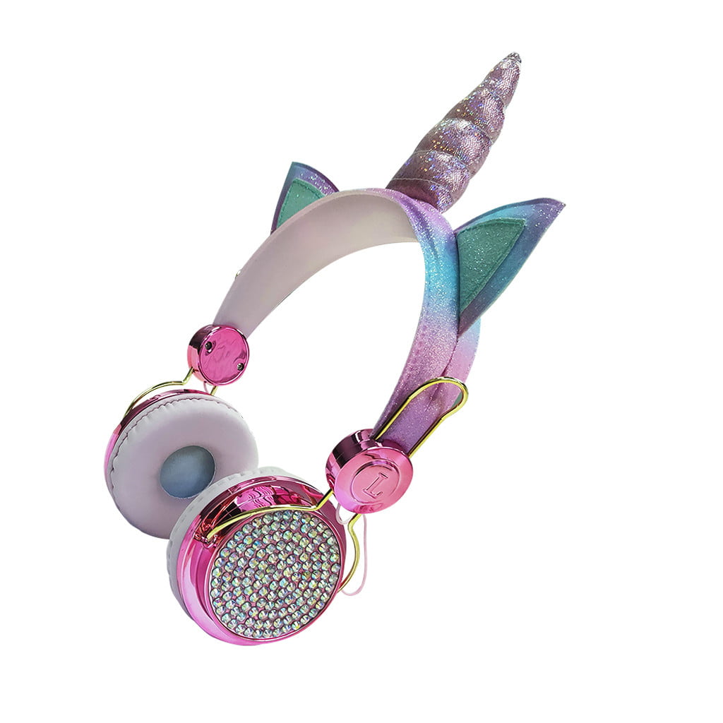 Stereo Pink Cute 3.5mm Wired Music Headphone with Microphone Girls Computer Gamer Headset 