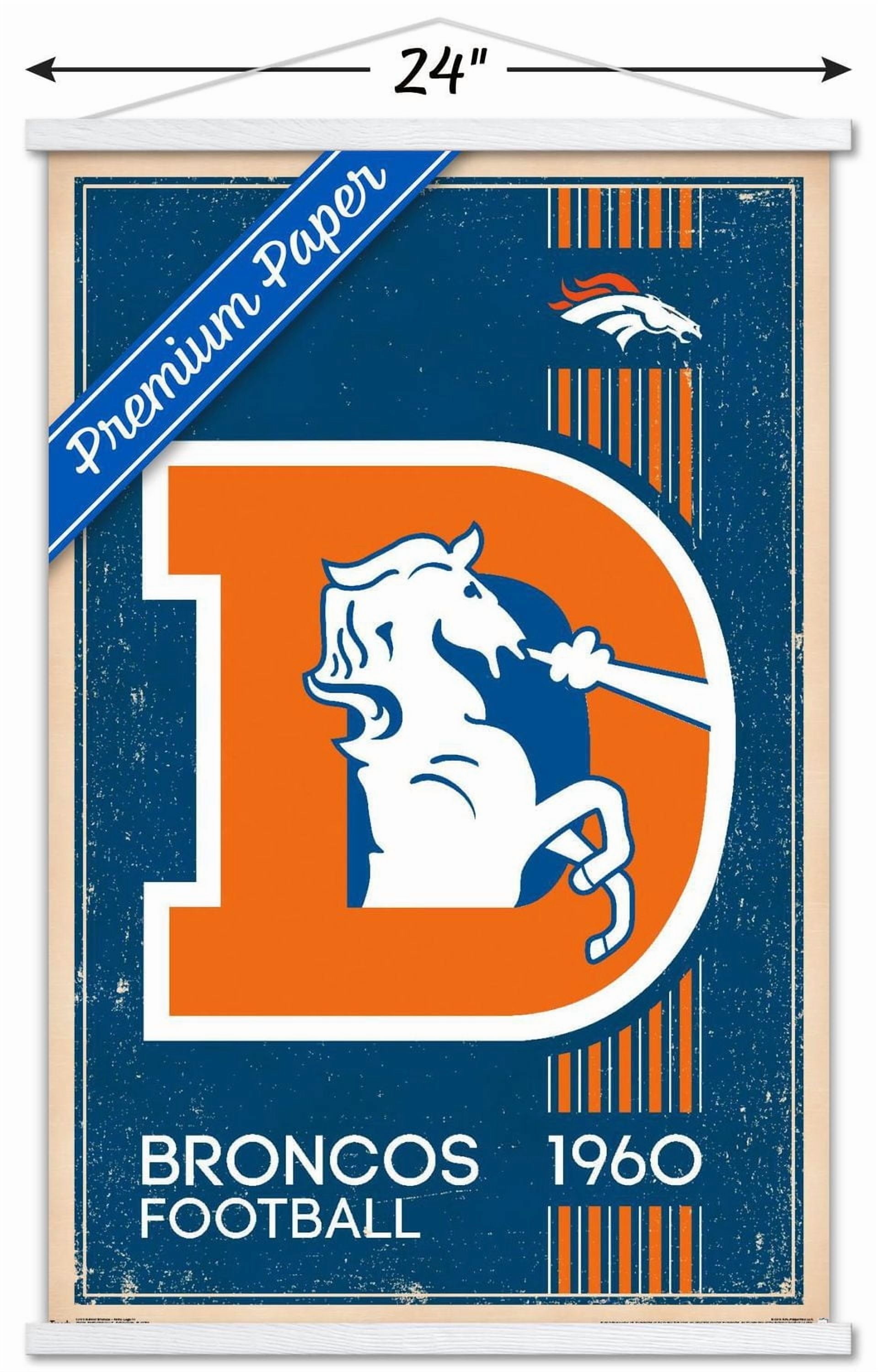 NFL Denver Broncos - Retro Logo 14 Wall Poster, 22.375" x 34"