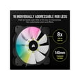 thumbnail image 5 of CORSAIR iCUE SP140 RGB ELITE Performance 140mm PWM Dual Fan Kit with Lighting Node CORE, CO-9050111-WW, 5 of 8