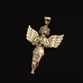 thumbnail image 2 of Diamond-Cut Praying Angel Unisex Adult Pendant Solid 10K Yellow Gold, All Sizes - Goldum NYC, 2 of 4