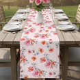 thumbnail image 4 of Spring Flowers Table Runner 60 Inches, Watercolor Pink Orange Floral Romantic Rustic Bed Runner Dresser Scarves Tabletop for Indoor Outdoor Parties/Ceremony/Banquet, 13" x 60", 4 of 9