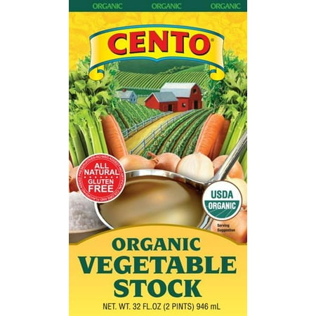 Organic Vegetable Stock (Cento) 32 oz (The Best Vegetable Stock)