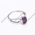 thumbnail image 4 of Amethyst Ring Purple Stone 925 Sterling Silver Handmade Boho Rings Jewelry, 4 of 5