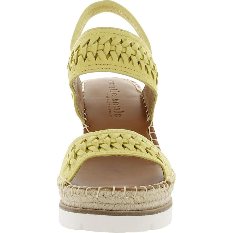 Gentle Souls by Kenneth Cole Womens Elyssa Leather Slingback Wedge Sandals Walmart
