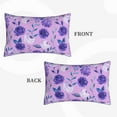 thumbnail image 4 of Naloa Violet Pillowcase, Throw Pillowcase, Wrinkle-Free, Stain-Resistant with Hidden Zipper for Bedroom Sofa - 16"x24", 4 of 9