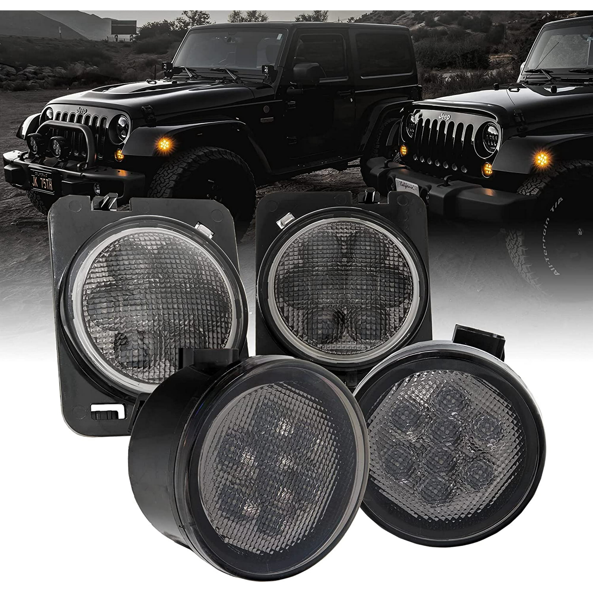 LED Turn Signal & Side Marker Light Replacement for Jeep Wrangler [Smoked  Lens] [Amber] LED Light Kit Compatible with Jeep Wrangler JK & Unlimited  2007-2018 Accessories | Walmart Canada