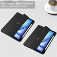 thumbnail image 2 of ELEHOLD Trifold Case for iPad Air 13 inch 2024 -Slim Leather Auto Wake Sleep Kickstand Case Built-in Pencil Holder Acrylic Transparent Clear Back Shockproof Cover for iPad Air 13" 2024,Black, 2 of 8
