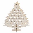 thumbnail image 1 of Wooden Christmas Tree Advent Calendar with Mini Alcohol Holder, Wine Bottle Stand, Decoration Presents, Size 40x35x15cm, Wine Rack, 1 of 8