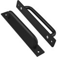 thumbnail image 3 of 2 Pices Poigne De Porte Grange Coulissante 192mm Poignes Pour Meubles Armoires Placards Noir, 3 of 5