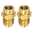 thumbnail image 1 of Adaptador de unión de gas de latón Uxcell de 2 piezas, 3/8" OD x 1/4" NPT hembra, acopladores de latón para tuberías, 1 of 6