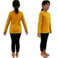thumbnail image 6 of COUVER Unisex Soft Cotton Solid Color Long Sleeve Kids/Children's Crew Neck Shirt, Gold Yellow 18M, 1 Pack, 6 of 7