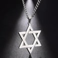 thumbnail image 4 of Stainless Steel Star of David Pendant Necklace, 4 of 10