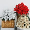 thumbnail image 6 of AUDeals Artificial Christmas Flowers, Winter Picks & Bushes for DIY Tree Wreath, Home Table Centerpiece and Front Door Porch Decor, Greenery Stems, 6 of 6