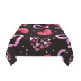 thumbnail image 3 of YFYANG Square Polyester Table Cloth, 54" x 54" Reusable Table Cover Kitchen Dining Room Red Vintage Watercolor Heart Decorative Tablecloths for Tables of 2-4 People, 3 of 8