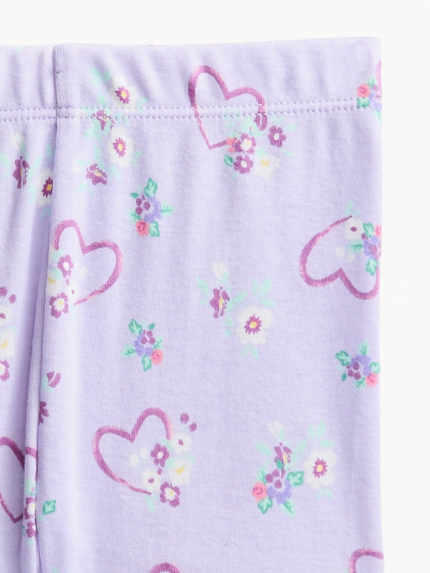 Wonder Nation Toddler Girls Short Sleeve Tee and Shorts Cotton Pajama Set, 2-Piece, Sizes 12M-5T