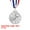 Silver, variant on Uxcell 2 Inch Soccer Medals Gold Award Medals with Neck Ribbon for Team Sports Games Party Favors 24 Pieces