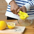 thumbnail image 2 of Metal Citrus Juicer for Lemons and Limes, Ergonomic Handle, Dishwasher Safe, 8.75 x 1.75 inches (Yellow), 2 of 5
