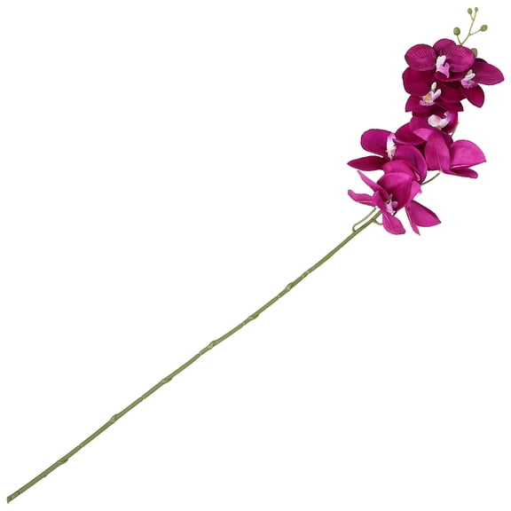 ETEREAUTY Lifelike Artificial Purple Orchid Flower for Wedding Decoration Includes Flowers and Green Buds