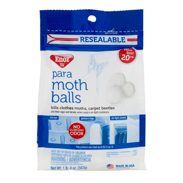 Enoz Para Moth Balls Moth Killer for Clothes Moths & Carpet Beetles Resealable 20 Oz Walmart