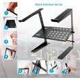 thumbnail image 2 of Dual Laptop Stand - Portable &amp; Adjustable Computer Stand  Standing Table with Adjustable Height  Ergonomic Design &amp; -Slip Prongs for DJ Mixer  Sound Equipment  Workstation  Gaming, 2 of 7