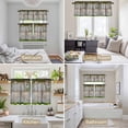 thumbnail image 6 of Retro Brown Door Kitchen Curtains Sets for Windows 36 Inch Length, Rustic Vintage Garden Wooden Door Rod Pocket Window Treatments Tier Curtains and Valances Set for Bedroom/Bathroom, 6 of 8