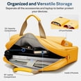thumbnail image 4 of Aisboks Laptop Briefcase 16 Inch,Business 15.6''Laptop Bag for Women,Water-Resistant Computer Messenger Bag,Laptop Shoulder Bag with Luggage Strap for Work Travel,Mustard Yellow, 4 of 8
