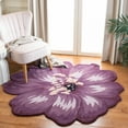 thumbnail image 2 of SAFAVIEH Novelty Vivienne Floral Wool Area Rug, Lilac, 5' x 5' Round, 2 of 7