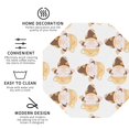 thumbnail image 3 of Pofeuu Cute Bee Gnome Print Coasters for Drinks, 4Pack PU Leather Coasters, Bar Drink Coasters for Tabletop Protection, Furniture from Damage-Octagon, 3 of 6
