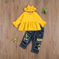 thumbnail image 4 of ITFABS Ensemble pour Enfants, Manches Longues Col Rond Manches Évasées Jeans Longs Découpés, 4 of 8