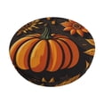 thumbnail image 1 of Disketp Autumn Pumpkin Leaves Funda Redonda para Taburete, Funda de Cojín para Silla de Bar Suave y Elástica-12 inch, 1 of 7
