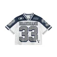 thumbnail image 2 of Camiseta de verano con estampado de letras de hip-hop deportivo americano estilo Y2K de marca de moda, camiseta holgada de talla grande con cuello en V para parejas, 2 of 5