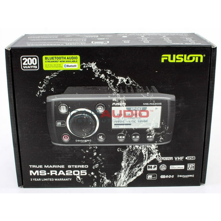 Fusion MS-RA205 Marine AM/FM/AUX/USB/Weather Band and VHF
