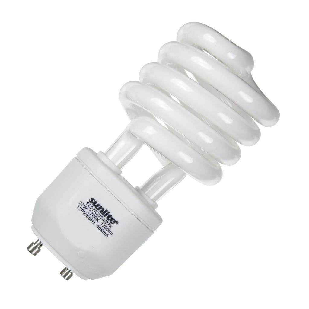 1850 Lumens - 120V 27W 3500K TCP 33127SP35K CFL Spiral Light Bulb GU24 Base 