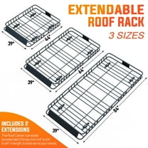 500LBS 84" Extension SUV Roof Rack Top Basket Car Top Luggage Carrier Adjustable