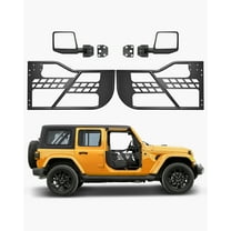 VEVOR Jeep Tube Doors, 2-Door, Hunting Style Jeep Tubular Door with Heavy-Duty Hinges & OE Latch, Jeep Doors with Rear View Mirrors, Fit for 2018-2024 Jeep Wrangler JL & 2020-2024 Jeep Gladiator JT