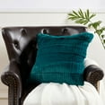 thumbnail image 5 of Home Soft Things Sculpted Stripe Faux Fur Pillow Covers, 1 piece, 20"x20", Teal, 5 of 9