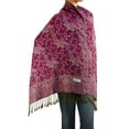 thumbnail image 3 of Falari Women's Silk Pashmina Reversible Paisley Woven Shawl Wrap Scarf, 3 of 3