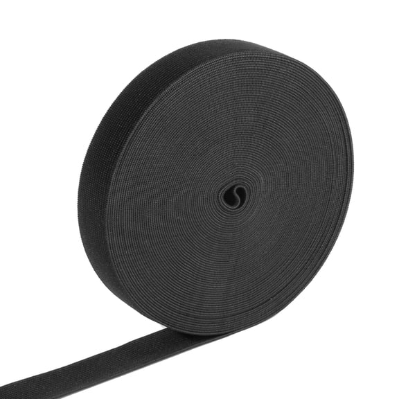 Rexero 1 Inch Elastic Band for Sewing, 17.5 Yard,Black Sewing Elastic Spool, High Stretch Knit Band