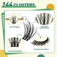 thumbnail image 3 of Kit de extensión de pestañas DIY KEYYOU, 144 piezas, kit Lash Clusters Y08, 3 of 8