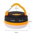 thumbnail image 1 of Camp Hanging Lamp, ABS Compact Tent Light Portable 5 Lighting Modes Waterproof  For Outdoor Battery Type Orange Round, 1 of 8